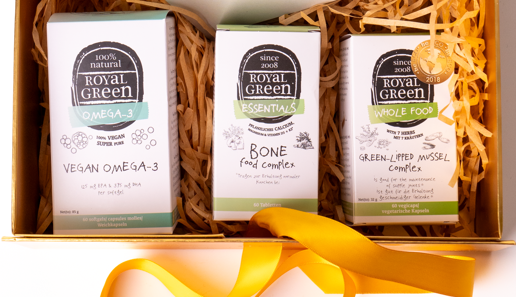 Prezent dla rodziców i dziadków: babci i dziadka. Zestaw suplementów. Naturalne wsparcie zdrowia dla stawów, kości i mózgu. Omega-3, magnez, wapń i D3 i K2. Zielona Małża Nowozelandzka na stawy